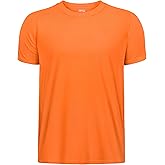 Boys Neon Shirts Dry Fit Athletic T Shirts UPF 50+ Performance Cooling Shirt Short Sleeve Rash Guard Kids Top for Boys Girls