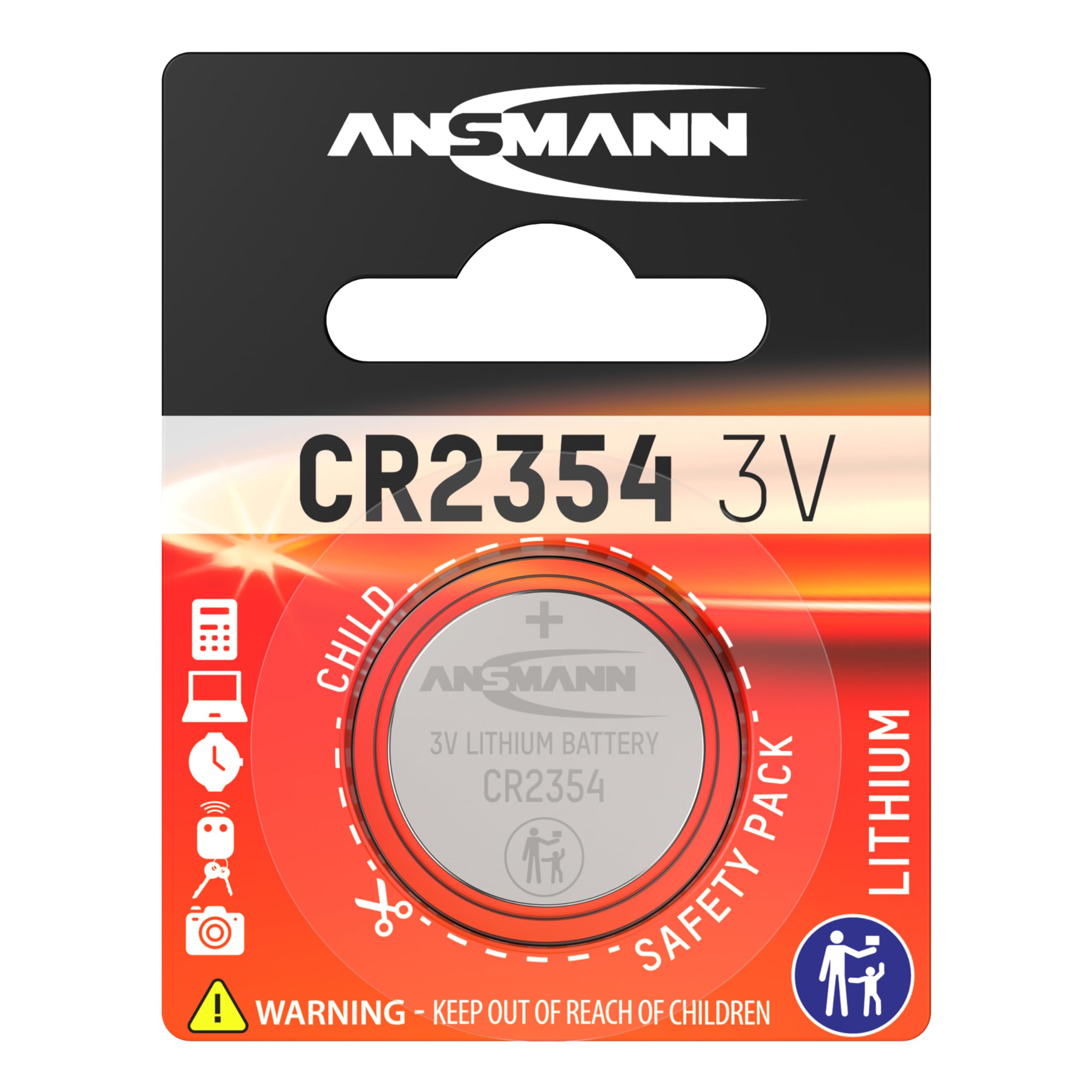 ANSMANN CR2354 Coin Battery [Pack of 1] Lithium 3V Button Cell Ideal For Watches, Calculators, Cameras, Computer Memory Backup Power, Car keys, Digital Cameras, Toys and Remote Control