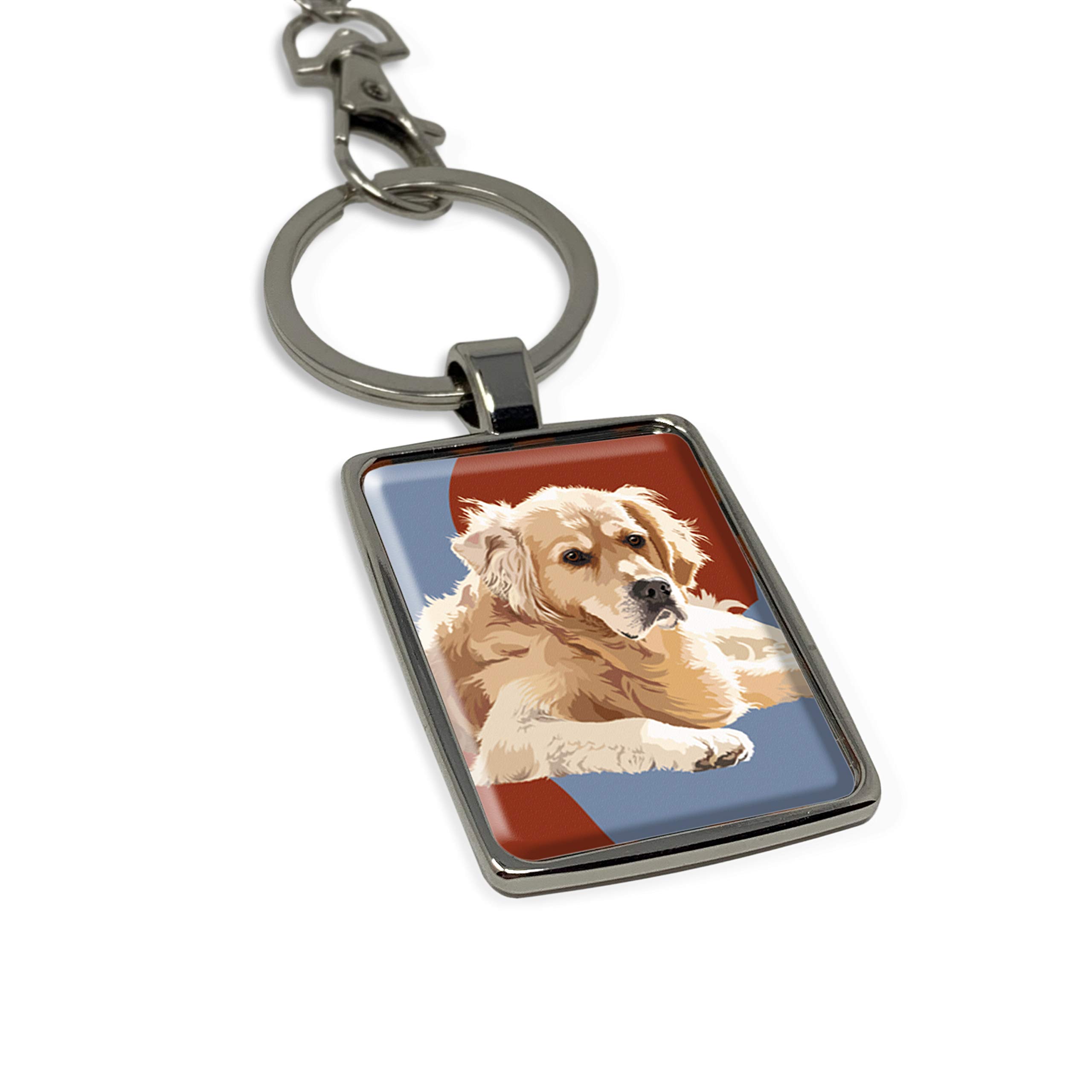 Golden Retriever Keyring Keychain Gift by Leslie Gerry
