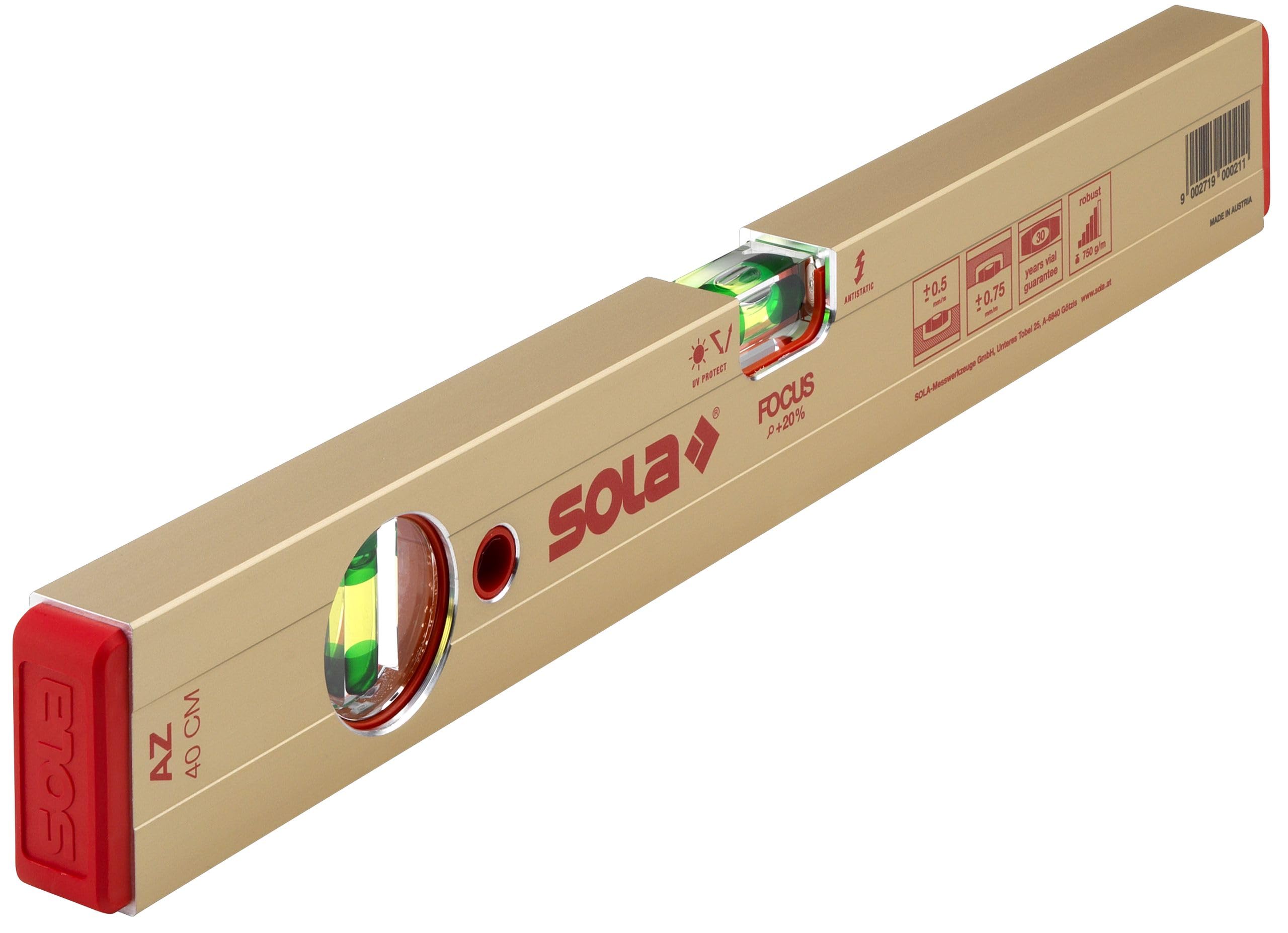 SOLA Water level AZ 40 | L.40cm, aluminum 1160501