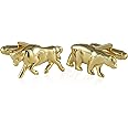 Cuff-Daddy Bull Bear Cufflinks Gold 000 with Presentation Box