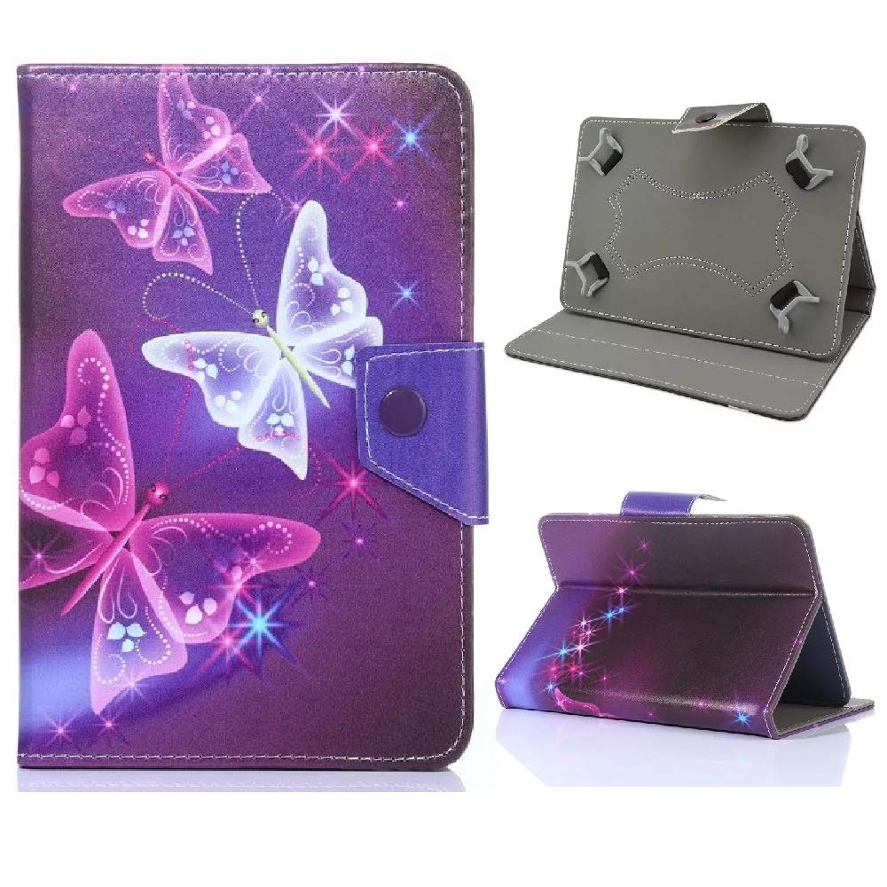 DETUOSI Universal 10.1 inch Tablet Case, 10 inch Tablet Cover, Travel Portable Protective Folio Leather Stand Shell Case【with 4 Fixed Rings】for All Kinds of 9.6-10.5 inch Android/iOS/Windows Tablet #9