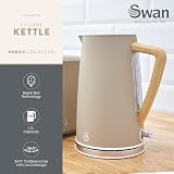 Swan Nordic Cordless Jug Kettle 1.7L 3KW Oatmeal White Fast Boil view 2