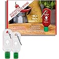 Pocket Sriracha Hot Sauce Keyring Combo Pack - 30ml & 50ml Bottles - Portable, Refillable & Travel-Friendly - Perfect Chilli Sauce Gift Set - (Ships Empty)
