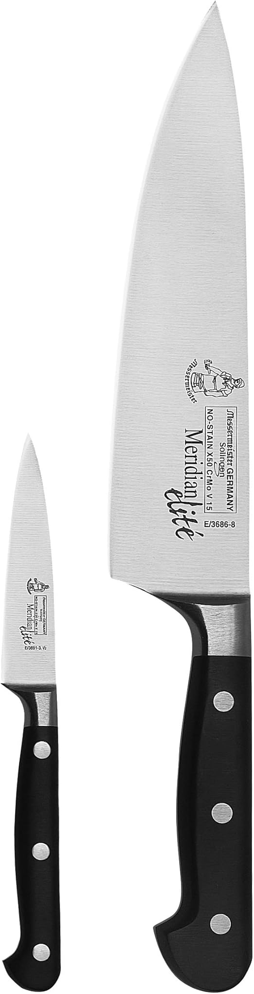 Amazon Com Messermeister German Meridian Elite Chef S Knife Parer Set 2 Piece Boxed Knife Sets Kitchen Dining