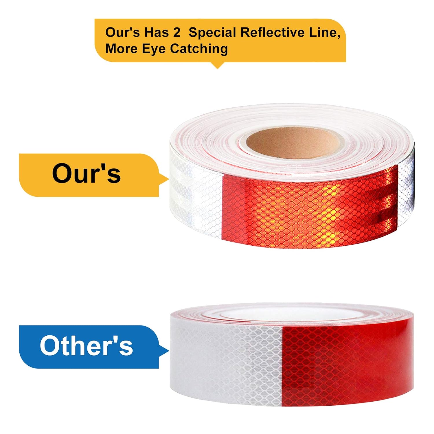DOT C2 Red White Safety Warning Conspicuity Tape Retroreflective 