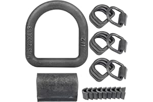 Weld-On Forged D Rings 1/2", Heavy Duty 12,000 lbs Break Strength, Rust-Preventive Oil Finish – Trailer, Truck, RV, ATV, Farm