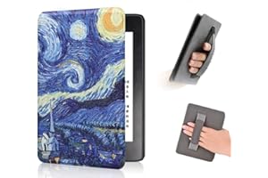 COCFOOKIW Case for 6" Kindle Paperwhite(5th/6th/7th Generation-2012/2013/2015) -Premium PU Leather Cover with Hand Strap and 