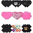 CICKEE Nipple Pasties Black 9 Pairs Rave Pack Nipple Covers Stickers