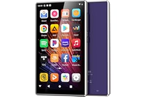 OILSKY 80GB MP3 Player with Bluetooth and WiFi, Android Streaming Music Player with Spotify, Amazon Music, Pandora, Audible, 4.7" Mp4 Music Player and WiFi with App, up to 512GB (Purple)