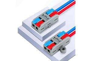 Koverflame Robust Lever Wire Kit: Quick Connect Electrical Splicing, Compact Conductor 28-12 AWG for Reliable Inline Circuits (LT-2, 10)