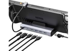 JSAUX 4K@120Hz Docking Station for Steam Deck/OLED/ROG Ally X/Legion Go (S)/MSI Claw, 6-in-1 Dock for Steam Deck with HDMI 2.