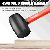 ValueMax Rubber Mallet 16oz 450g with Fiberglass Handle Soft Grip view 4