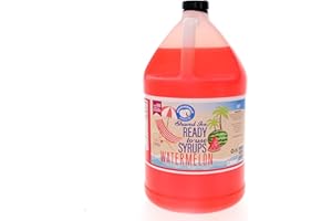 Hypothermias Watermelon Ready to Use Gallon (128 Fl. Oz) Hawaiian Snow Cone Flavors Syrup - Shaved Ice, 100% Pure Cane Sugar