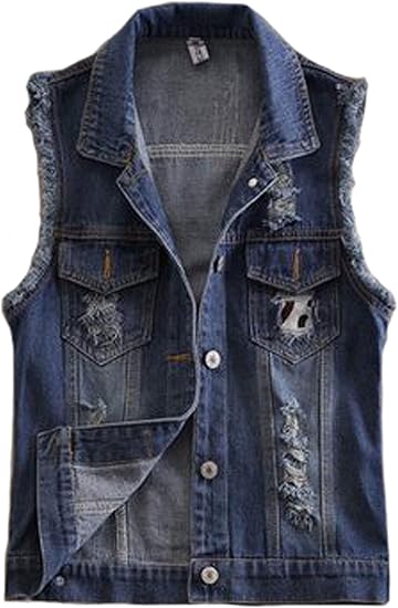 short sleeveless denim jacket
