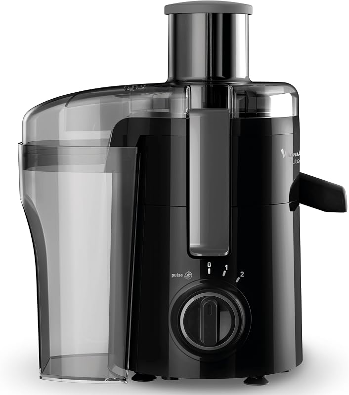 Frutelia JU370810 - Licuadora 350 W, gran diámetro de apertura, diseño compacto, 2 velocidades, filtro de acero inoxidable, depósito de 950 ml, piezas extraíbles aptas para lavavajillas