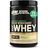 Optimum Nutrition Gold Standard 100% Whey Protein Powder, Naturally Flavored Vanilla, 15 Servings (Packaging May Vary)