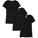 Clementine Apparel Womens Deep V Neck Tee (Pack of 3)