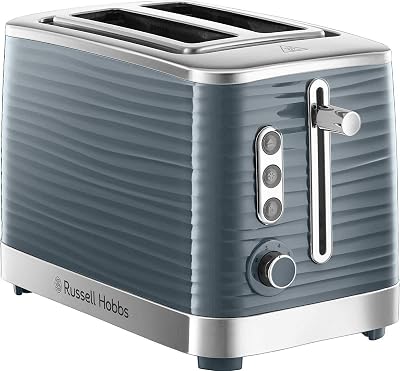 Russell Hobbs Inspire 2 Slice Toaster Grey 1050W Extra Wide Slots
