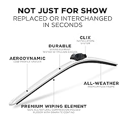 ClixWipers 28" + 14" (Set of 2) White All Weather