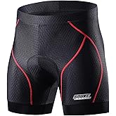Souke Sports Men's Cycling Underwear Shorts 4D Padded Bike Bicycle MTB Liner Shorts with Anti-Slip Leg Grips
