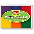 Melissa & Doug Rainbow Stamp Pad - 6 Washable Inks - Stamp Pads For Rubber Stamps, Arts And Crafts Supplies For Kids Ages 4+