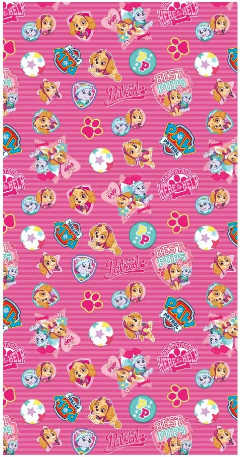 PAW PATROL Pink Wrapping Paper Roll 