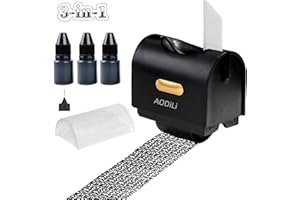 Identity Theft Protection Roller Stamp - 3Pack Refill Inks,AODILI Confidential Anti Theft ID Privacy Security Stamp with Box 