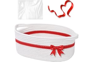 Degeyoyo Baskets for Gifts Empty, Gift Basket, Bow Basket for Gifts, 12" x 8" x 5" Small Baskets with Gift Bag and Ribbon for Organizing, Christmas, Birthday, Baby Shower