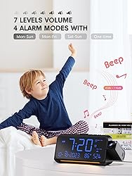 Projection Alarm Clock for Bedroom Ceiling, Digital