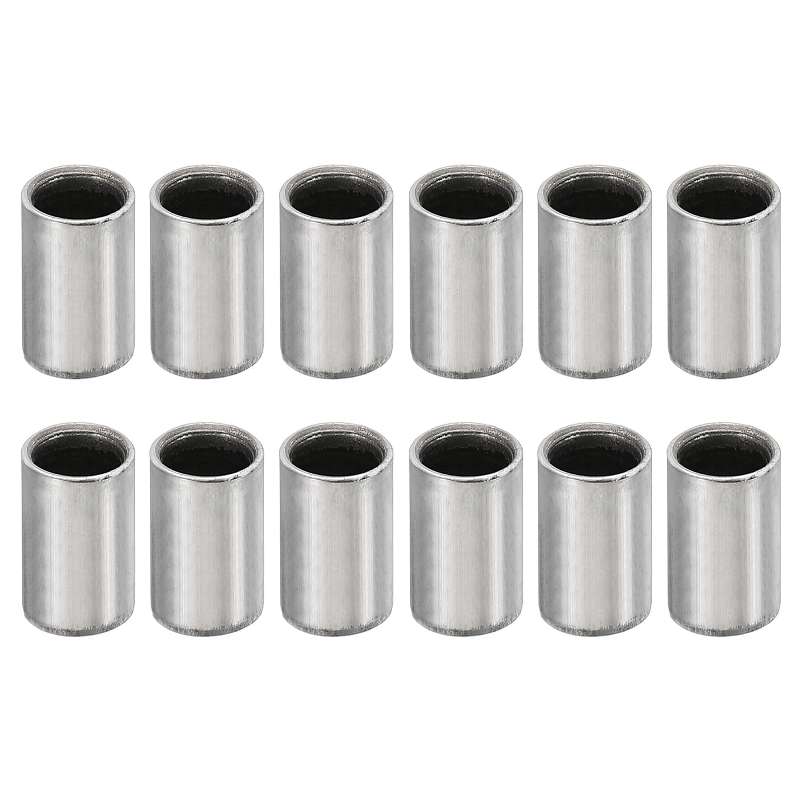 PATIKIL M6 Steel Spacers, 12 Pcs Metal Spacers Steel 6.2mm ID x 8mm OD x 12.3mm L Carbon Steel Spacer Screw Standoff Round for 1/4in or M6 Screw Bolts