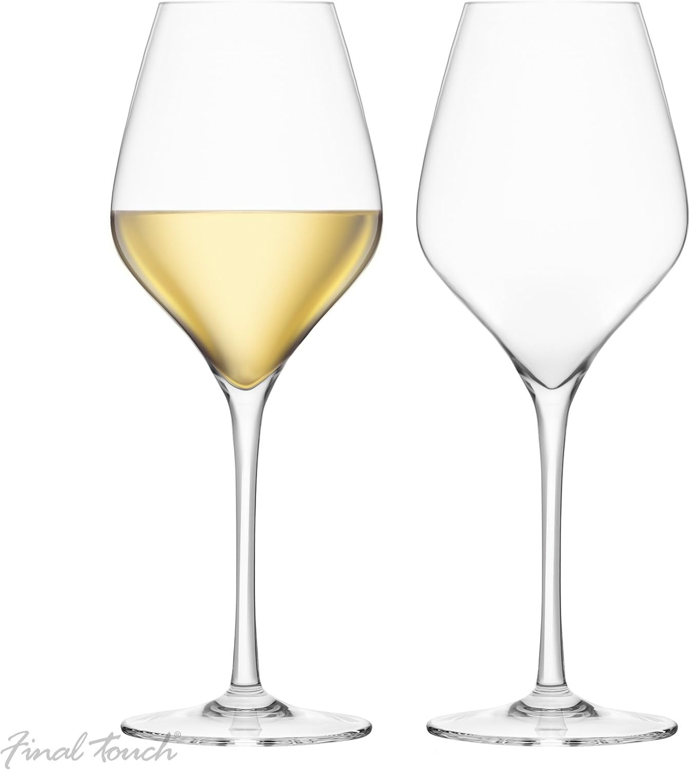 Final Touch, Calici da vino bianco in cristallo, 100 senza piombo, in DuraShield rinforzato in