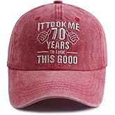 Nxizivmk It Took Me 70 Years to Look This Good Hat for Women Men, Funny Adjustable Embroidery 70th Birthday Baseball Cap