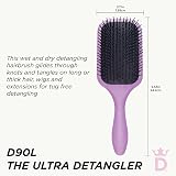 Denman D90L Tangle Tamer Ultra Brush Violet view 2