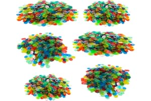 REGAL GAMES Regal Bingo Plastic Bingo Chips 3000 Pcs - Clear Transparent Counters Game Chips Set for Board Game - Fun Bingo Night - 3/4 Inch Assorted Colors