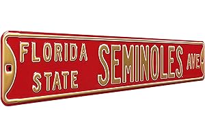 NCAA College Metal Wall Décor- Large, Heavy Duty Steel Street Sign by Authentic Street Signs