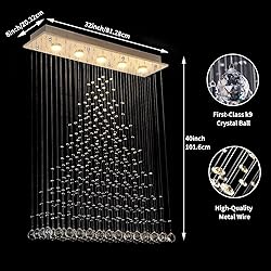 Contemporary Modern Crystal Rain Drop Chandelier