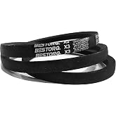 BESTORQ B38 or 5L410 Rubber V-Belt, Wrapped, Black, 41" Length x 0.66" Width x 0.44" Height