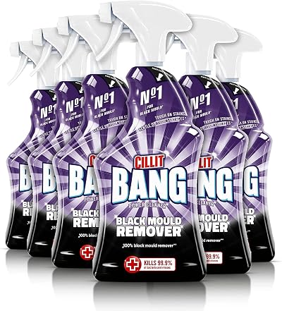 Cillit Bang Power Cleaner Black Mould Remover Spray 750ml Pack of 6