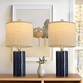 G-SAFAVA 20.25" Small Table Lamps Set of 2 Modern Ceramic Lamps for Living Room Farmhouse Bedside Lamps Boho for Night Stands
