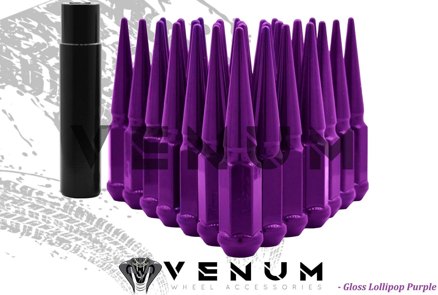 Amazon.com: Venum wheel accessories 32 Purple Spike Steel Lug Nuts