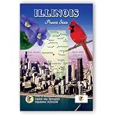 ILLINOIS MAP postcard set of 20 identical postcards. WI state map post cards. Made in USA.