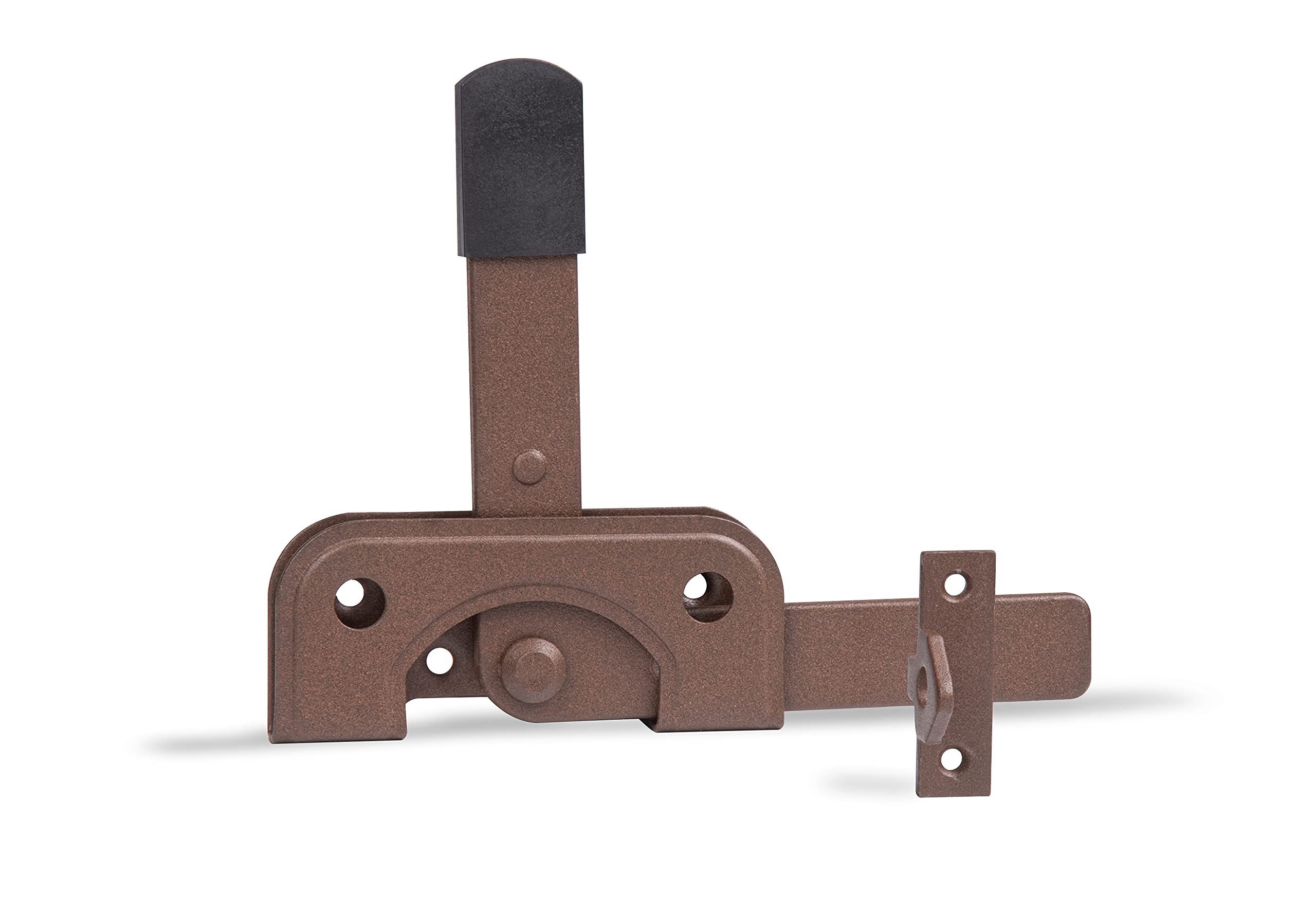 Alberts 300722 Duravis® Garden Gate Latch | Especially for Narrow Frame Woods | Rust Brown Duplex Coated | Plate 120 x 50 mm