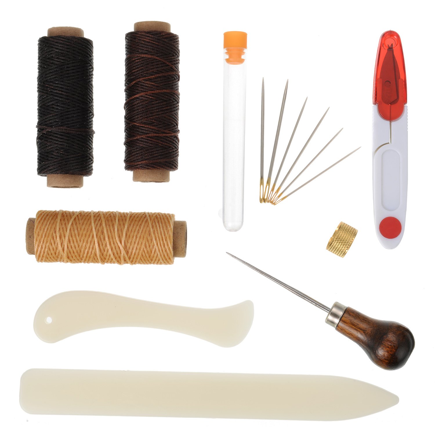 Shappy 15 Pieces Bookbinding Kit Starter Tools Set Bone Folder Paper