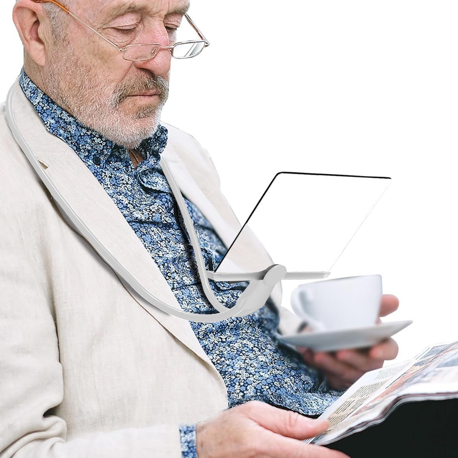 5X Magnifying Glasses,Full Page Magnifier for Reading with Aging Eyes,9"x6" Large Flexible Gooseneck Hands Free Magnifying Glass Sheet for Craft Work,Small Prints,Cross Stitch,Books,Low Version