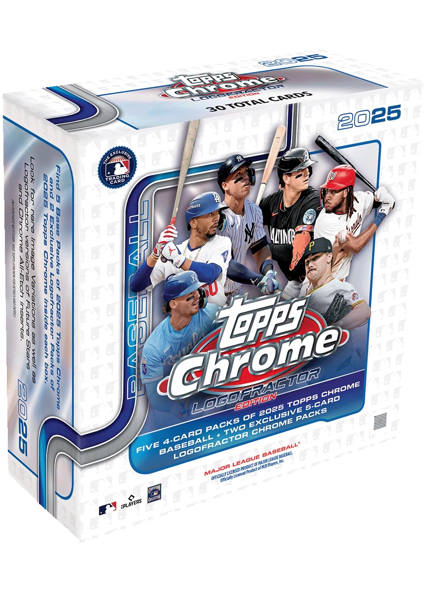 Photo 1 of **FACTORY SEALED**2025 Topps Chrome Baseball Logofractor Edition Box