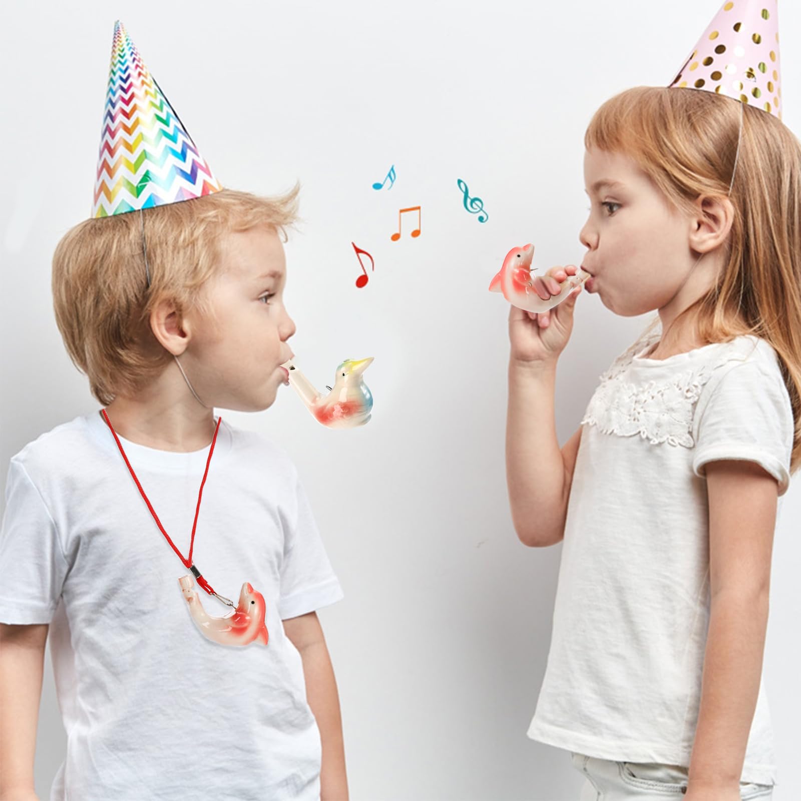 Hedume Set of 12 Ceramic Bird Whistles, Bird Water Whistles, Bird Call Whistle for Water and Bath Play Fun, Birthday Gift, Easter Gift