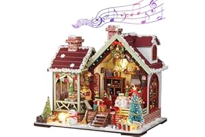 Miniature House Kits for Adults - 3D Creative Christmas Wooden DIY Craft - Adults Teen Miniature House Craft, for Lovers Frie