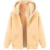 XUNRYAN Womens Winter Hoodies Zip Up Fleece Sherpa Lined Warm Sweatshirts Jacket Thick Warm Coat Plush Parka Anorak w Pockets
