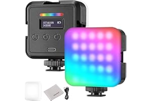 NEEWER Magnetic RGB Camera Light, 360° Full Color RGB61 CRI97+ 2500-8500K 2000mAh Portable Small LED Panel Photography Lighti